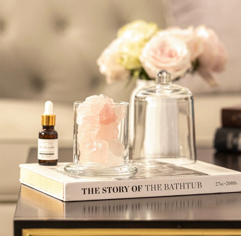 210ml/390ml/760ml High Quality Creative Storage Jar Scented Candle Cup Fragrance Bottle Glass Bell Cover Candle Jar Cup