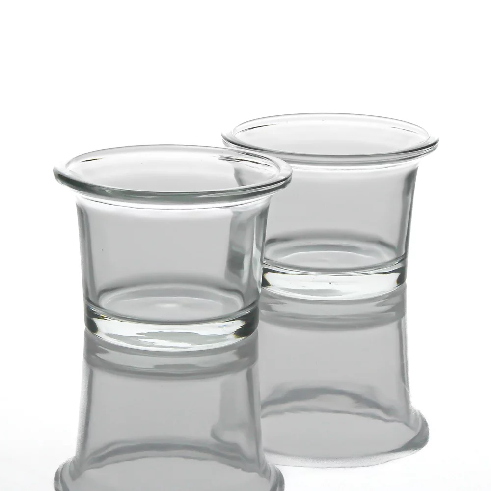 Biedermann and Sons Oyster Glass Votive Holder With Offset Printing for Candles