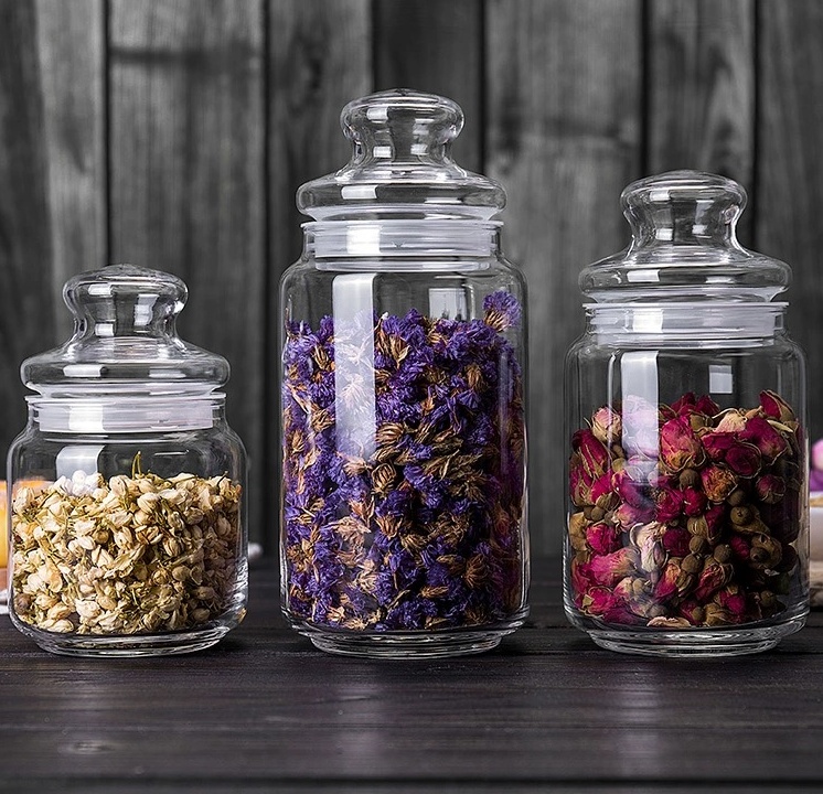 350ml Kitchen Portable Sealed Moisture-proof Dried Fruit Tea Snack Empty Container Glass Storage Jars