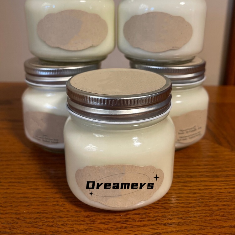 Luxury Clear Empty 4oz Glass Candle Jars for Making Candles Thick Glass Jars With Metal Cap