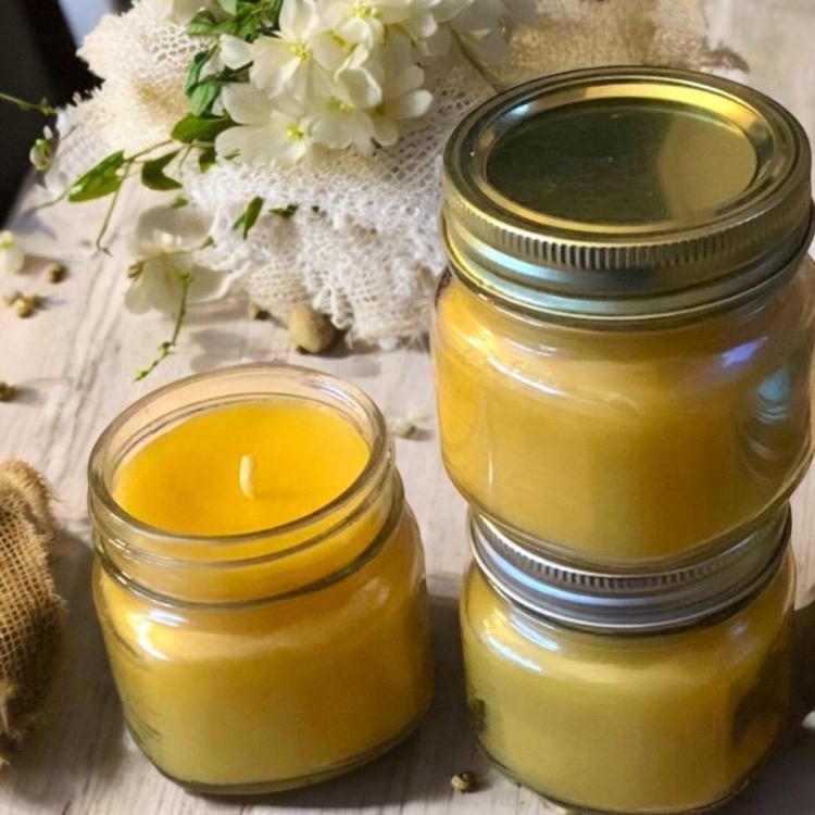 Custom Mason Jar Candle Containers Metal Lid Scented Soy Candle in a Glass Jar
