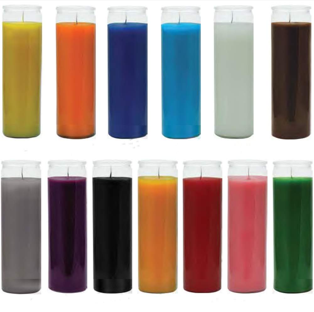 Wholesale Recyclable 7 Day Candles 8 Inches Glass Jar Religious Candles, Custom Religious Jar for Candle Making