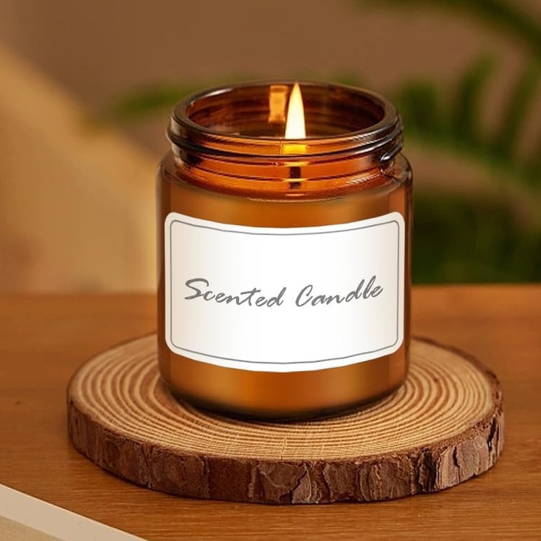 Empty 8 oz Canning Spice Powder Candle Jar 8oz 240ml Thick clear Blue Amber Round Glass Jars With Metal Lids