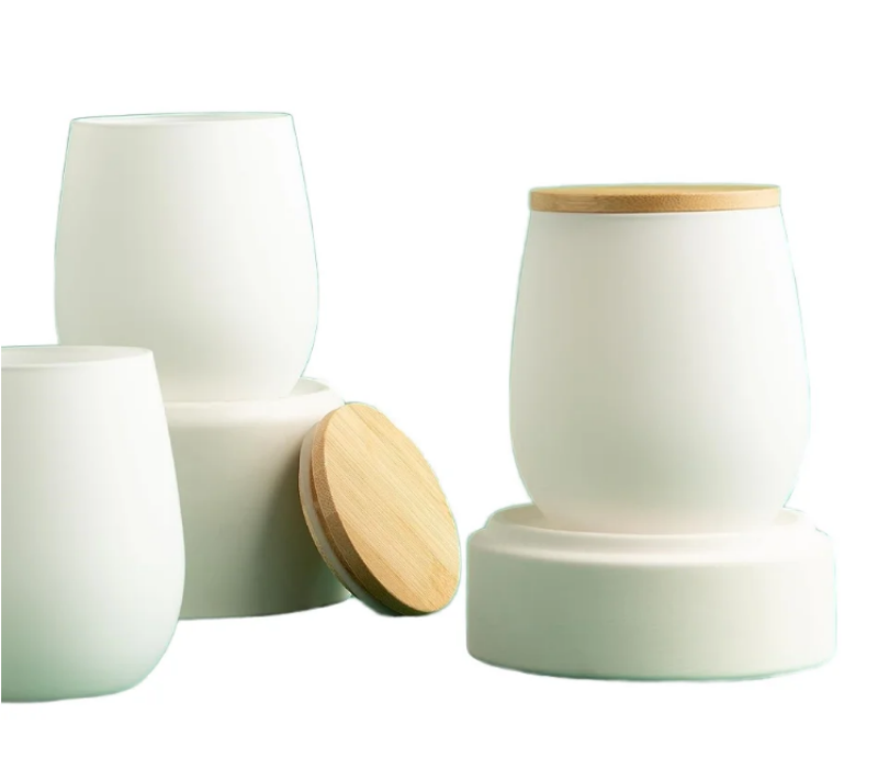 11 oz 270ml Matte White Glass Candle Jars With Lids Bulk Candle Container Tumbler Jar for Candle Making
