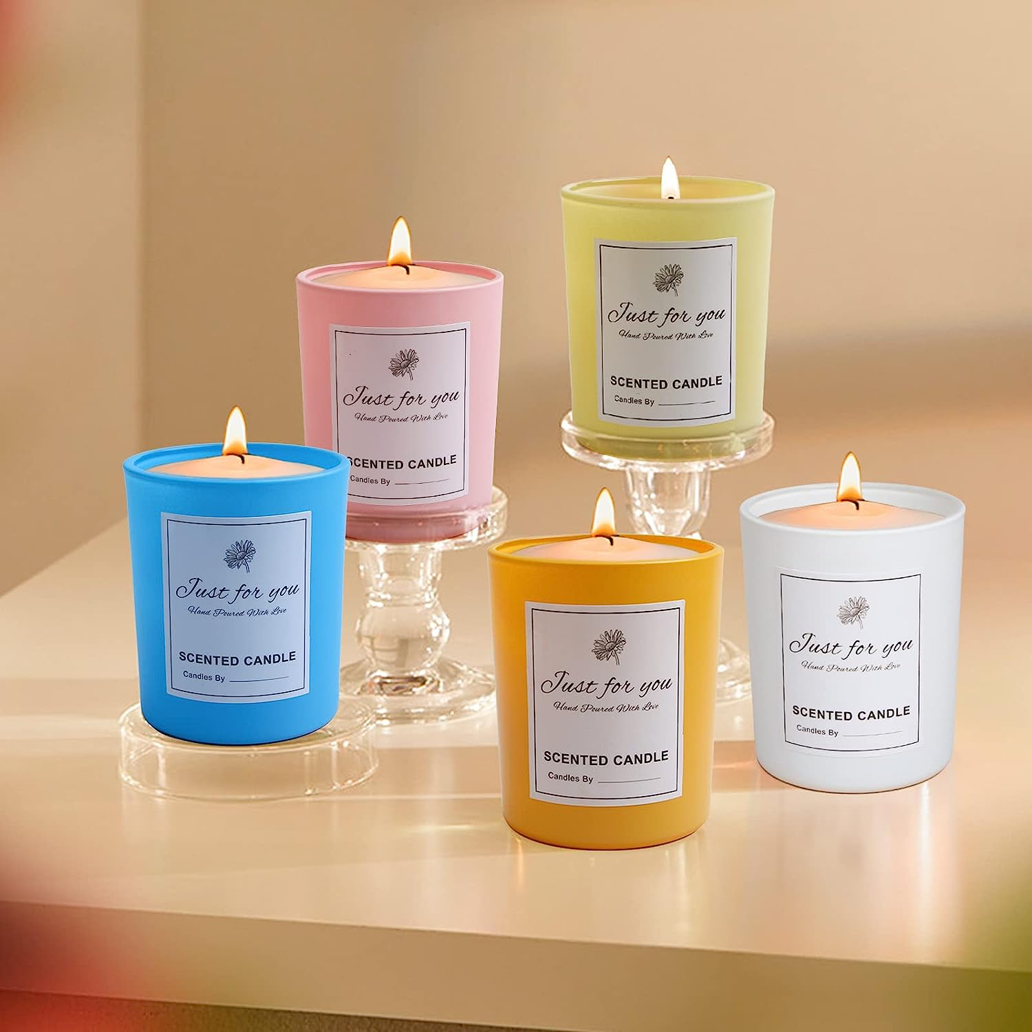 Wholesale Custom Frosted Glass Candle Jars With Wooden Metal Lids in Bulk Candle Vessels