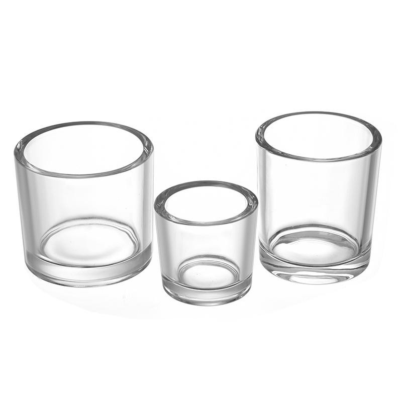 Free Sample Clear Glass Candle Jar Thick Wall Durable 6oz 8oz 12oz Customizable Size Candle Holders & Lanterns