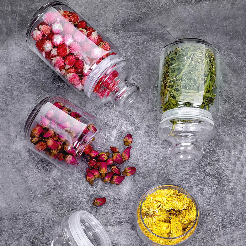 Hot Sale Clear Glass Candle Jar Glass With Lid High Sealed Unique Designed Glass Storage Jar Wax Jar