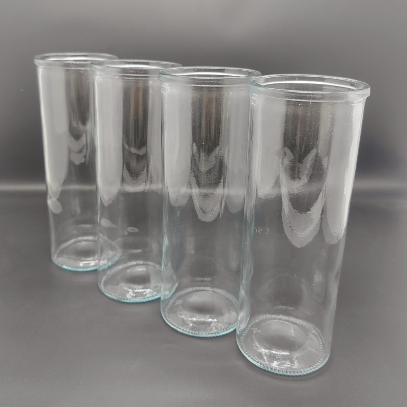 Empty Glass Candle Jars 445ml Candle Container Clear Glass Jar for 7days Religious Wedding Home Decoration Bulk Sale