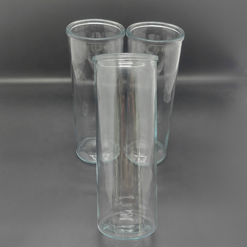 Tall Cylinder Glass Candle Jars Prayer Glass Craft in Bulk
