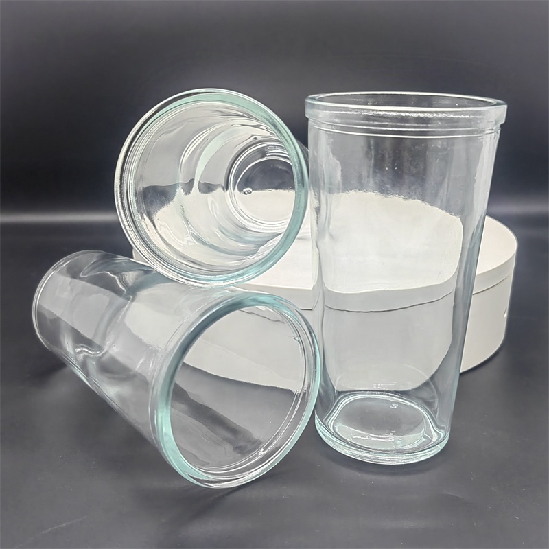 Vintage Style Glass Bottle Elegant Candle Jar Glassware Bottle Unique Shape