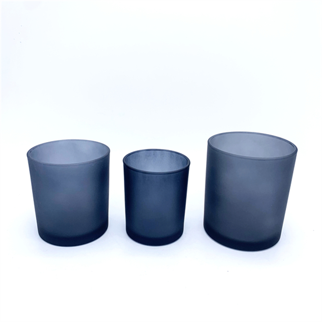 Luxury Mini 6oz 8oz 10oz 14oz Custom Frosted Matte Black Transparent Empty Candle Jars Factory Price Glass Jar