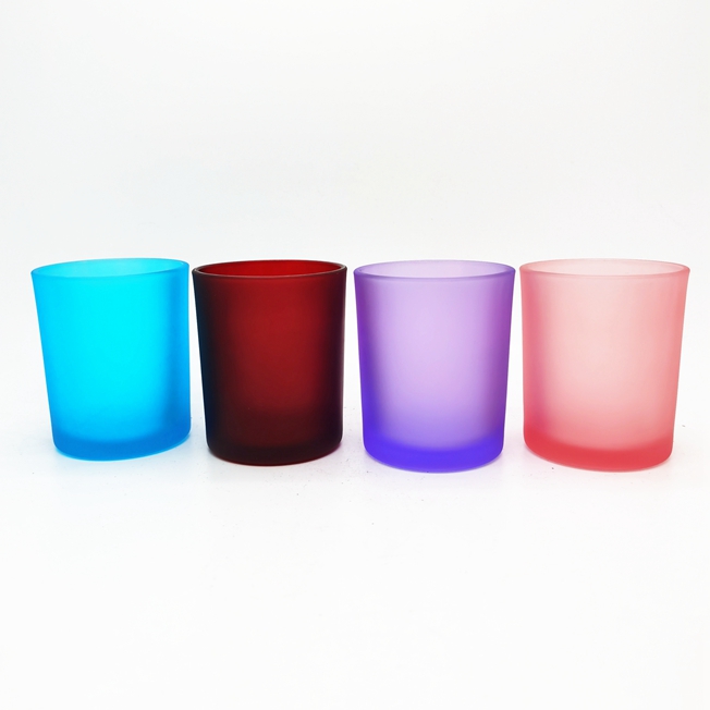Wholesale Packaging Glass Candle Jar With Wooden Lid Colorful Frosted Amber Black Empty Glass Candle Jar With Bamboo Lid Box
