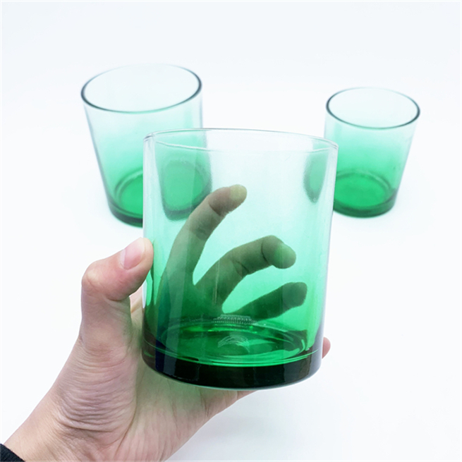 14 Patterns Empty Wholesale Custom Cup Vessels Clear Glass Candle Jar With Lid Factory Price glass jar glass bottle