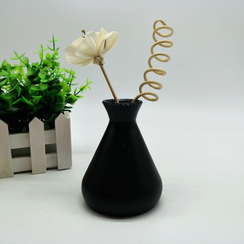 Glass Diffuser Bottle Aromatherapy Jar Container Luxury Black Aroma Reed Diffuser Jars Glass Empty Glass Jars for Diffuser