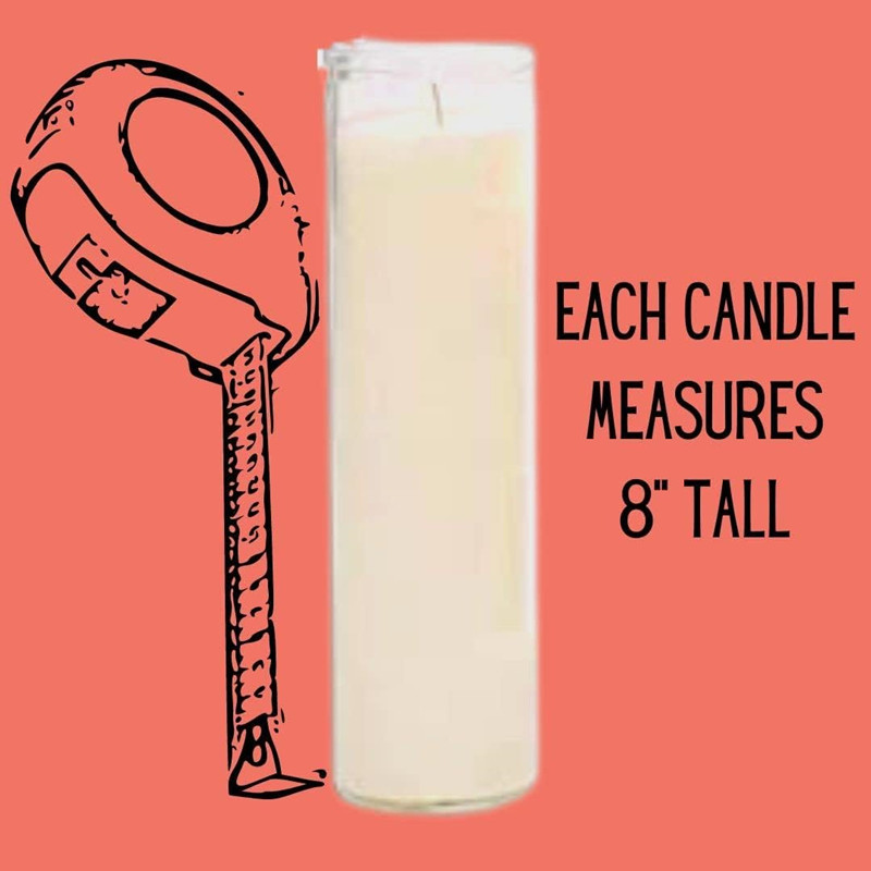 Wholesale 7 Day Candles Glass Jar Religious Candle 8 Inches Container Bottle Jar