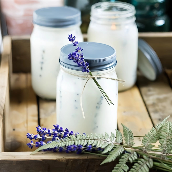 16 oz Glass Candle Jar With Flat Glass Lid