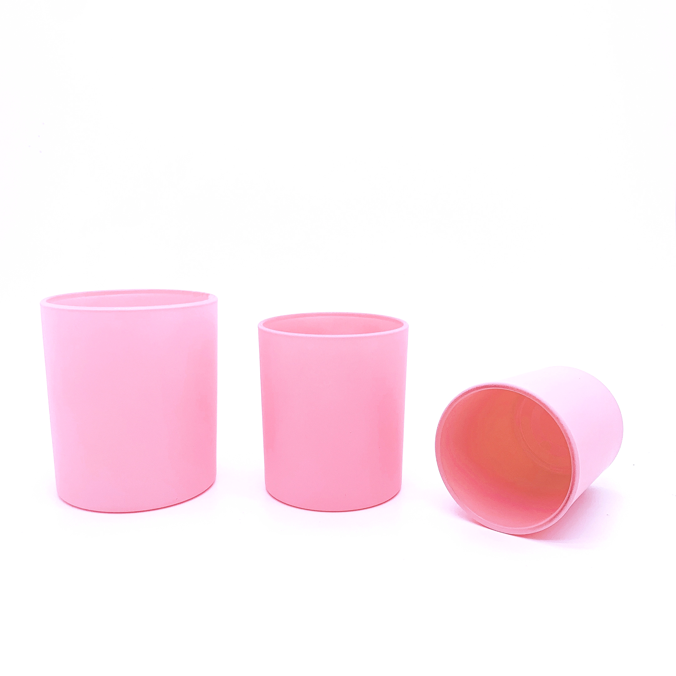Home Decoration 200ml/315ml Glass Jar Bamboo Lid Empty Soy Wax Aromatherapy Container Red/White Color for Aromatherapy Candle