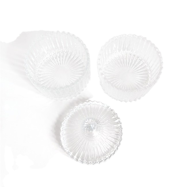Wholesale 100ml 150ml Luxury Geo Candle Jars Glass With Lids for Candle Making