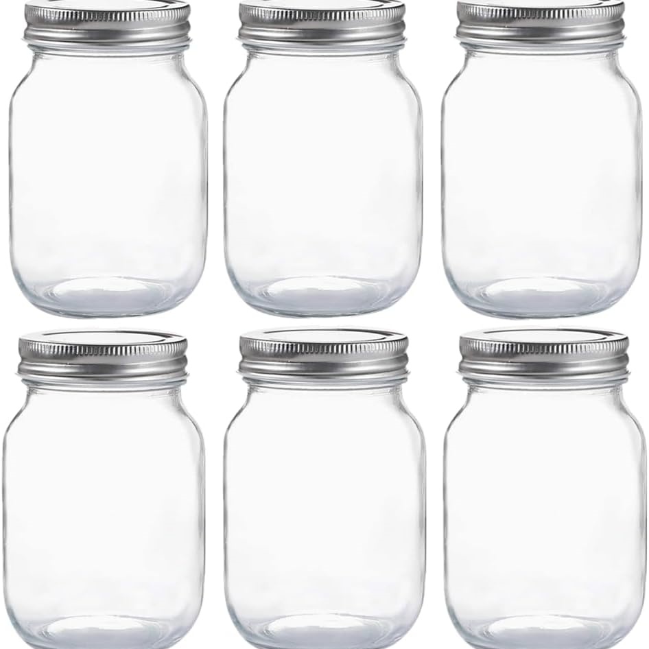16 OZ Glass Mason Jars for Candle Making Mason Jar for Candles Home Decor Jar Candle
