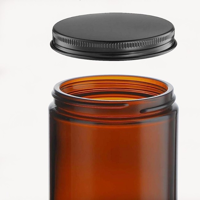 Luxury Bespoke Aromatherapy Essential Oil Soy Wax Candle in Amber Glass Jar