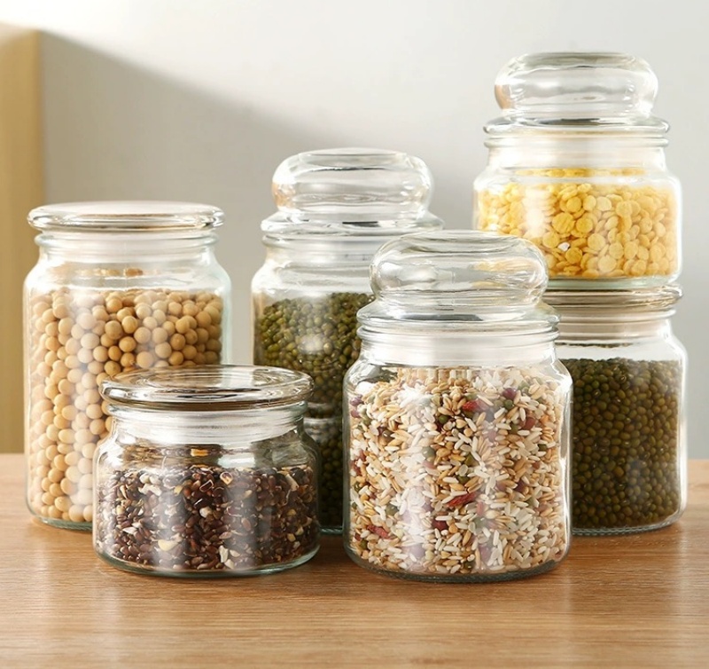 Wholesale Empty Candle Container Luxury Clear Glass Candle Jar With Lid 3oz 10oz 500ml