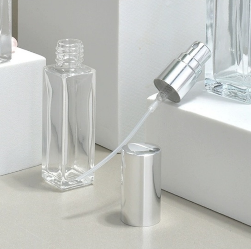 Custom Labels Box 5ml 10ml 15ml 30ml 50ml 100ml Empty Refillable Transparent Color Glass Rectangular Perfume Bottle