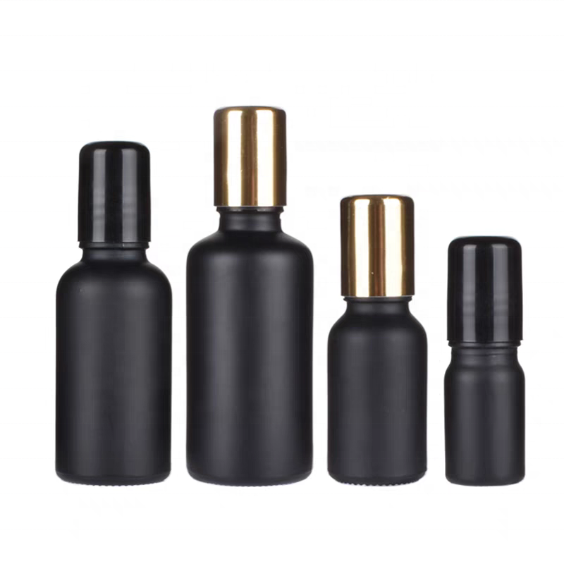 5ml 10ml 15ml Clear Pink Glass Roll-On Essential Oils Bottle with Steel Roller & Rose Gold Screw Cap Top Refillable