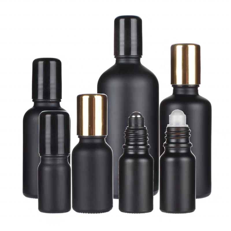 Wholesale Luxury Cosmetic 5ml 10ml Rose Gold Glass Roll on Bottle with Steel Roller for Essential Oil Perfume Bottle