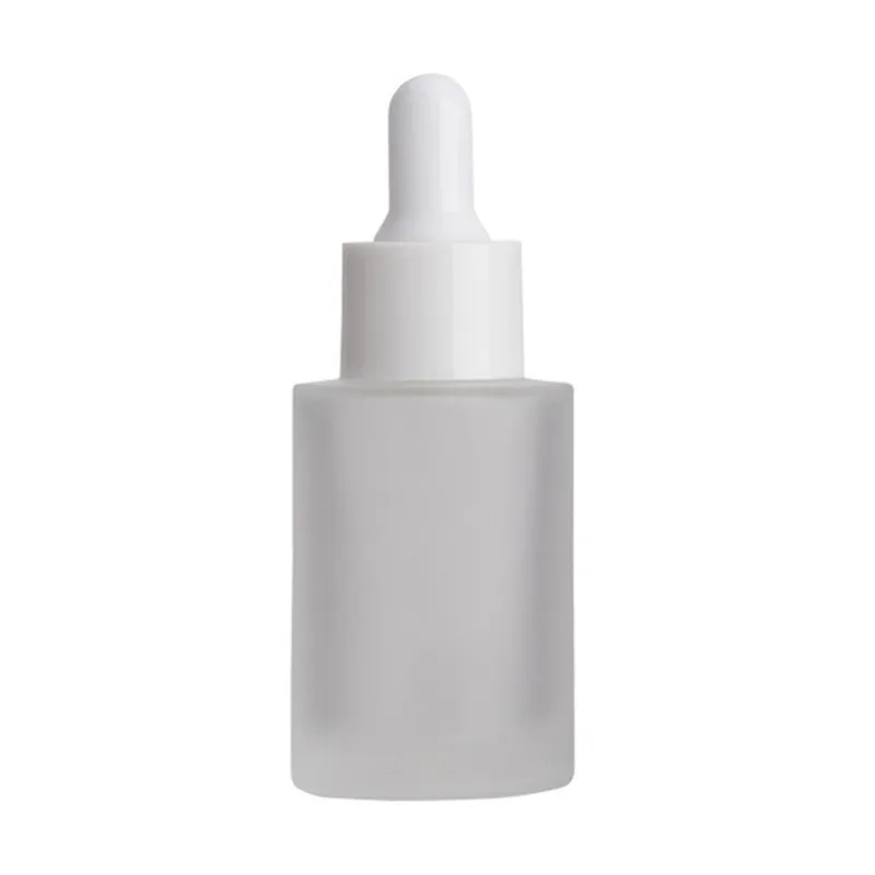 Luxury Skincare Packaging Empty Flat Shoulder Dropper Glass Cream Lotion Spray Pump Serum Bottle 30ml