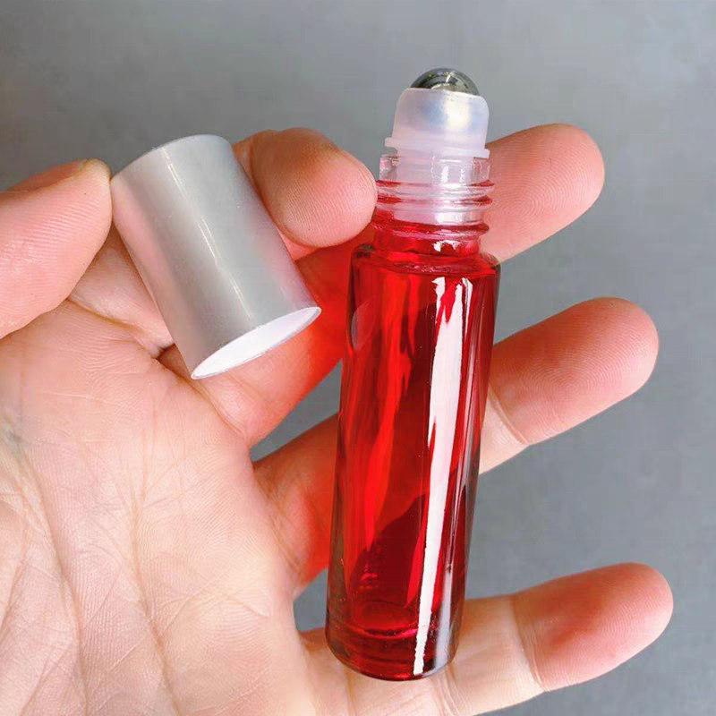 Hot Sale Rose Gold Roll on Empty Bottle Cosmetic Packaging 5ml 10ml 15ml 30ml Essential Oil Pink Glass Roller Perfume Bottle
