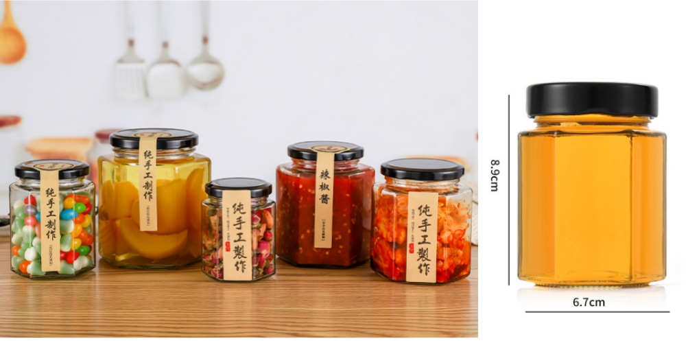 Hexagonal Glass Jar: The Perfect Blend of Aesthetics and Practicality, Illuminating Every Detail of Your Life